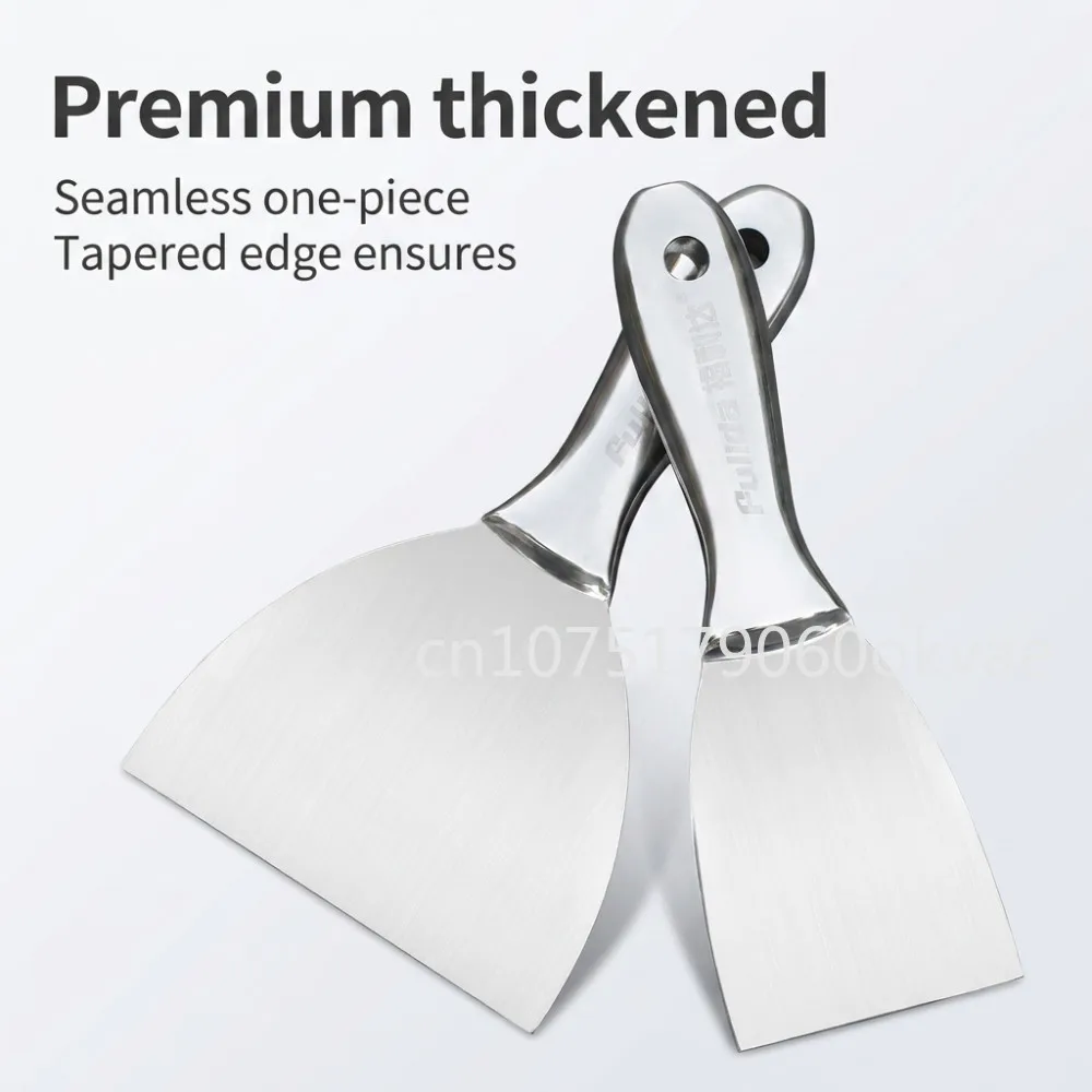 Stainless Steel Putty Knife Wall Scraper Spatula Tool for Drywall Patching Paint Removal Cleaning Heavy Duty Home Improvement