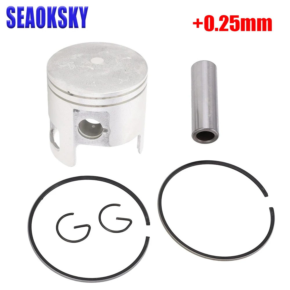 

66T-11635-00 Piston kit (0.25Mm O/s) +0.25MM for yamaha outbaord motor 2 Stroke 40HP 80.25mm 66T-11635 piston ring 66T-11604-00