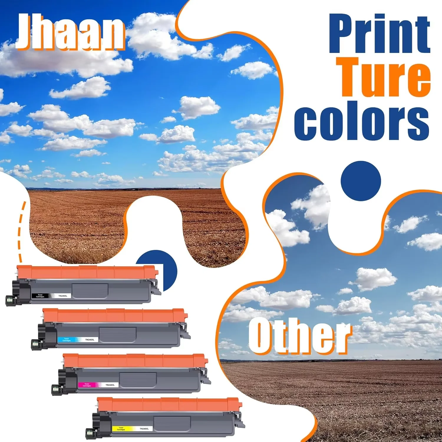Jhaan TN248 TN248XL Toner kompatibel mit TN-248 Toner für TN-248XL Brother MFC-L3760CDW DCP-L3520CDWE DCP-L3520CDW DCP-L3560CDW – Detail 3