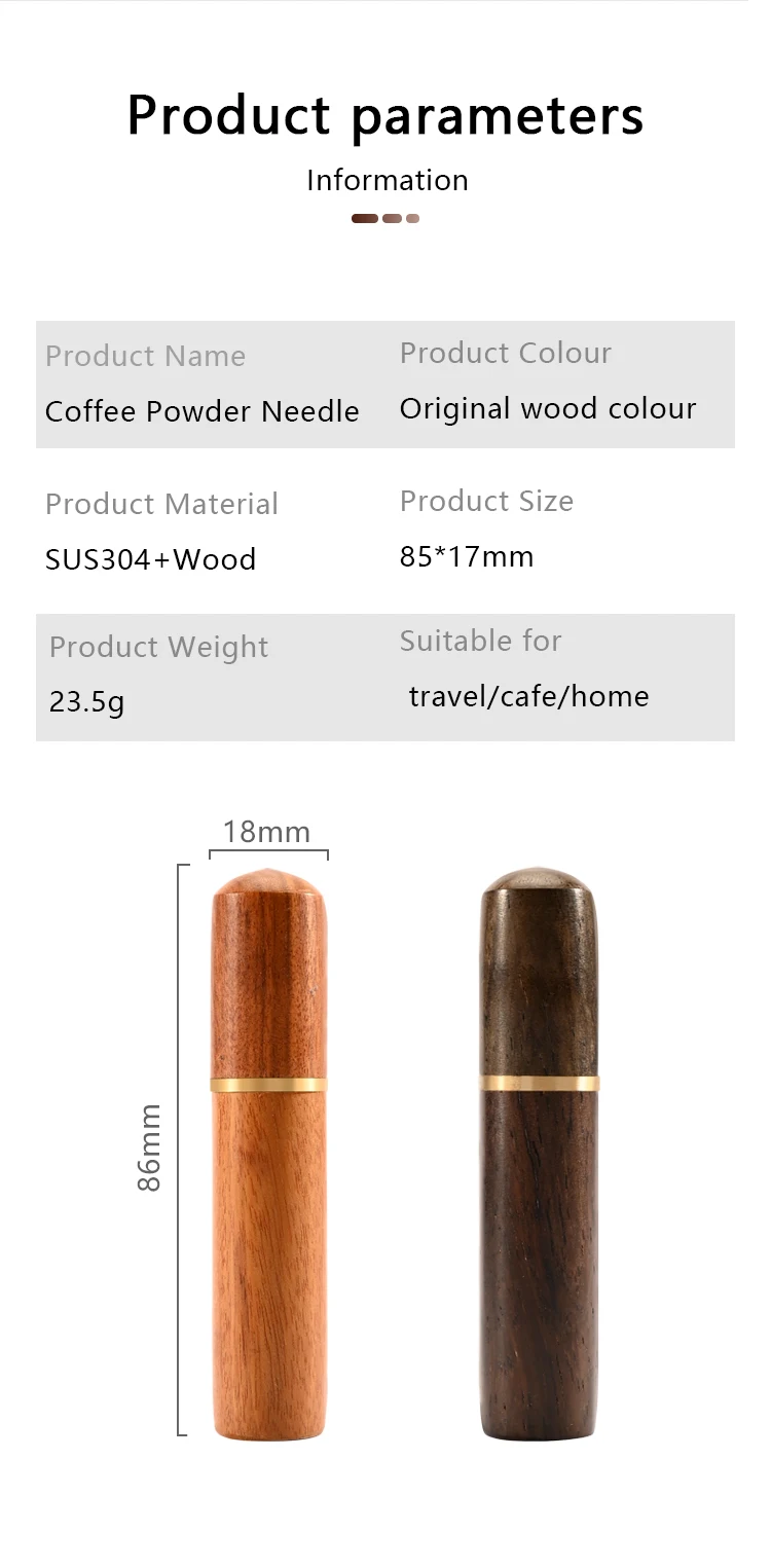 6/8 Nadel Edelstahl Kaffee Pulver Tamper Espresso Rührer Verteiler Leveler WDT Werkzeuge Cafe Rühren Barista Zubehör – Detail 8