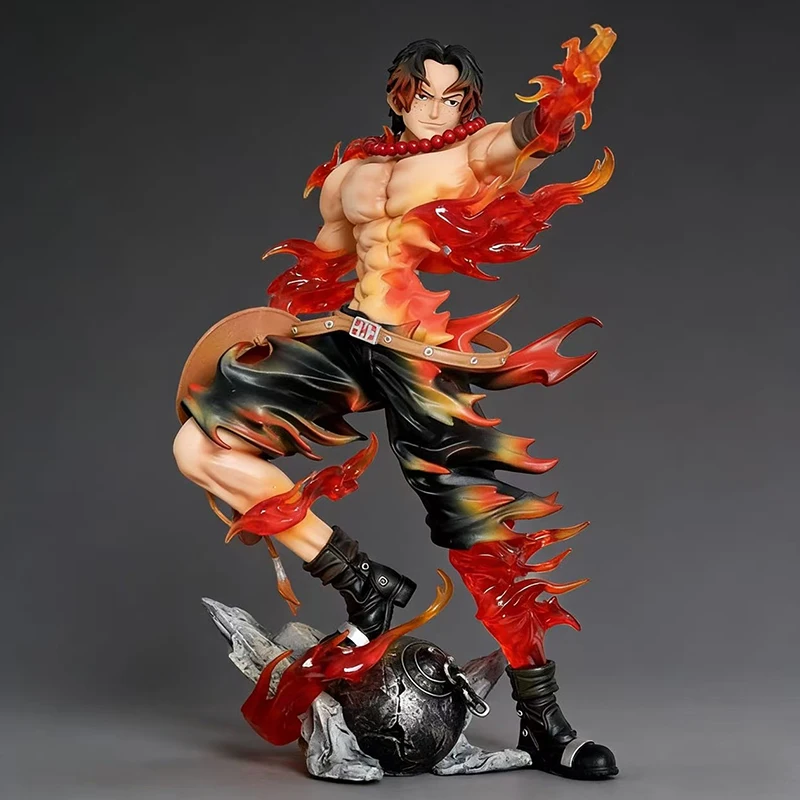 

Hot Anime Portkas D. Ace Action Character PVC GK Statue Model Collectibles Handmade Desktop Decoration Ornament Toy Gift