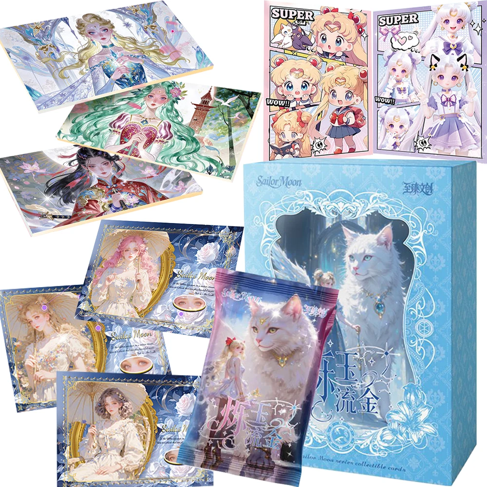 

Sailor Moon Collection Cards Magical Girl Unique Charm Style Design Anime Rare Limited Special-shaped Enamel Cards Birthday Gift