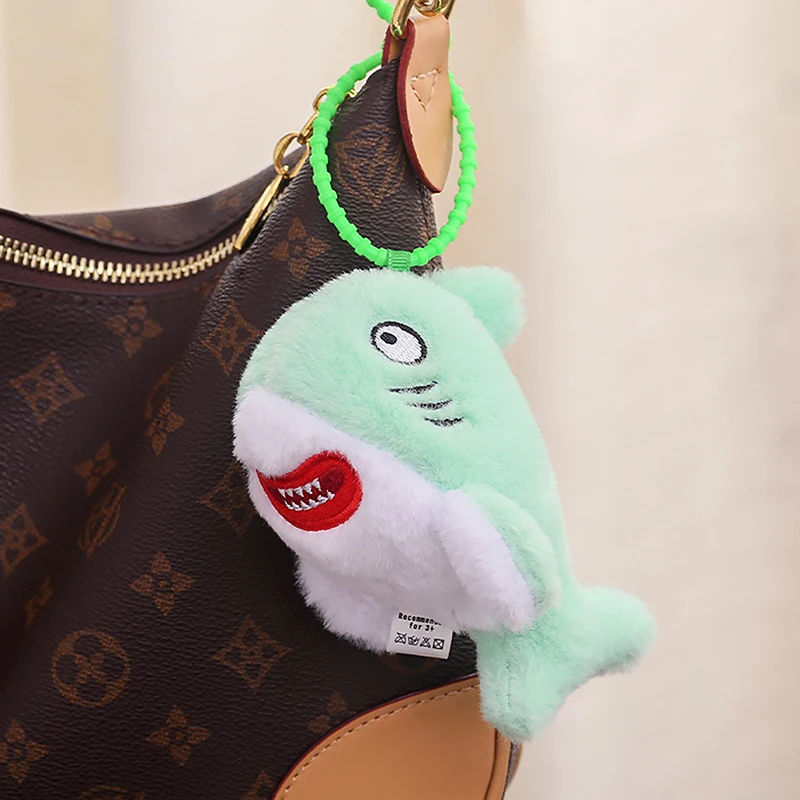 Cute Shark Plush Pendant Marine Animal Plush Toy Shark Doll Bag Key Chain Activity Small Gift