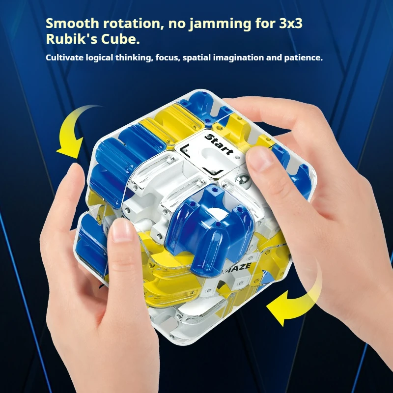 ثلاثية الأبعاد المتاهة المكعب السحري ألعاب متململة كرة دوارة مكعبات المتاهة اللعب الإبداعية لغز مكعب التفكير المنطقي مكافحة الإجهاد لعبة تعليمية #2