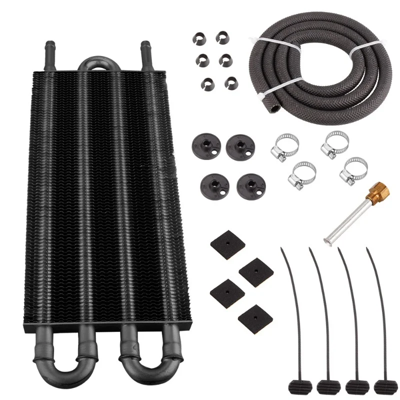 Auto A/C Air Conditioning Tubular Condenser Aluminum Alloy 8-Row Tube Condenser Universal Car Modified Accessories