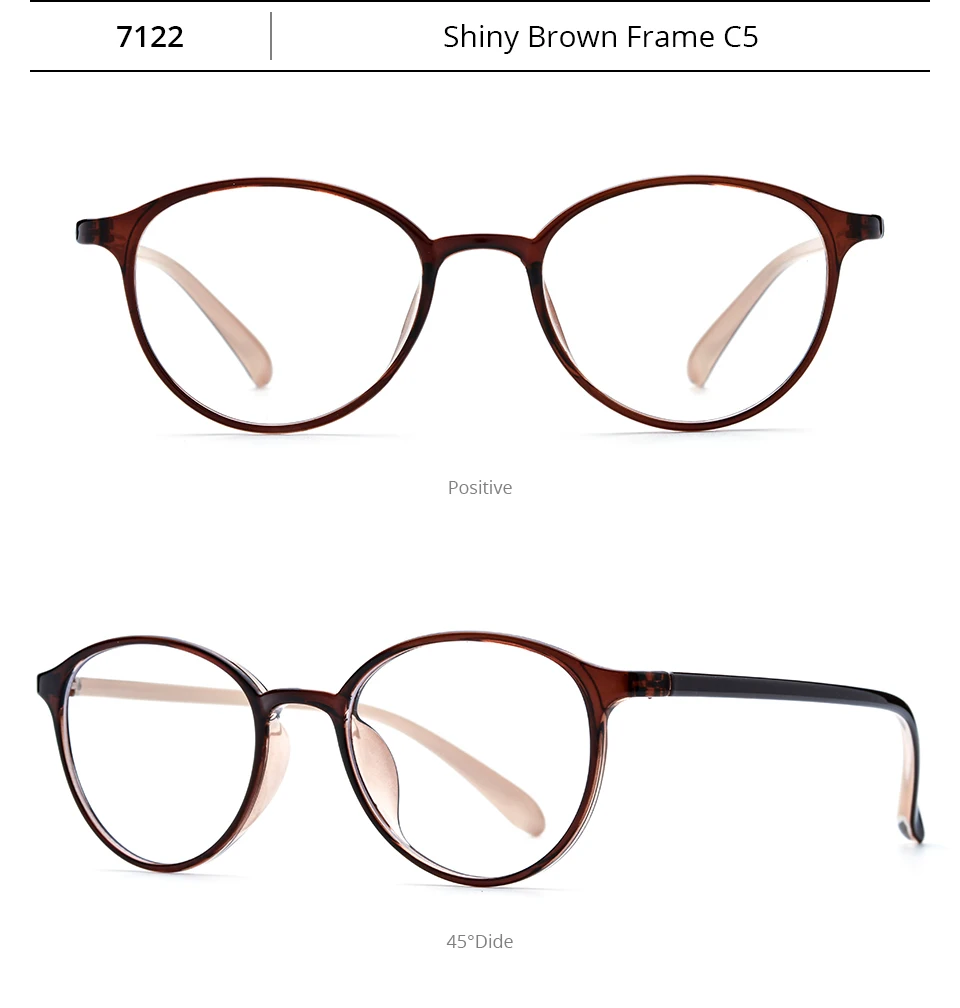 NIANZHEN TR90 Brillengestell, Damen, ovales Design, Markenbrille, Herren, ultraleicht, Retro-Vintage-Brille, 7122 – Detail 4