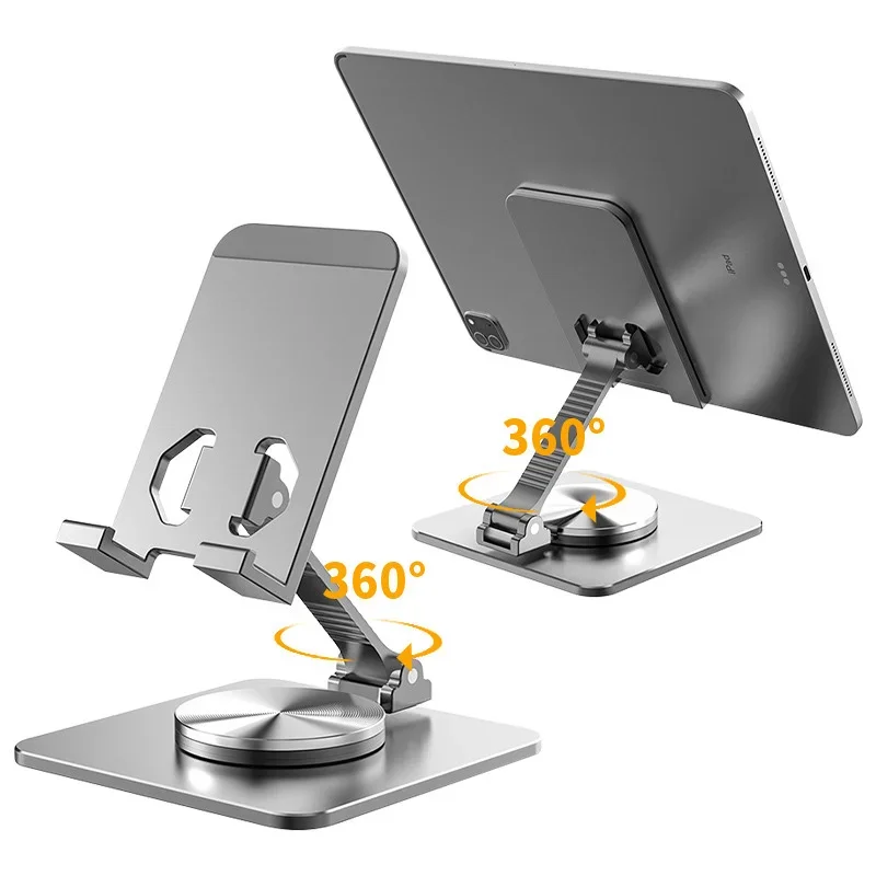 Adjustable Foldable Tablet Stand, 360 Rotation Holders for iPad Phone, Samsung, Xiaomi, Lenovo, Huawei Tablet Bracket Support