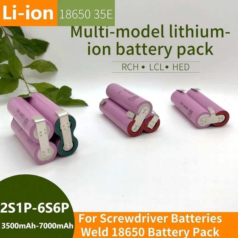 حزمة بطارية 18650 مللي أمبير/7000 مللي أمبير في الساعة عالية السعة (77.4 فولت، 12.6 فولت، 14.8 فولت، 18 فولت، 25.2 فولت، 29.6 فولت) لمفك البراغي 35E 🔋 #1