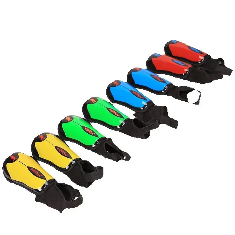 Espinilleras, venta al por mayor de fábrica, deportes de fútbol de alta calidad, cómodas espinilleras más gruesas, soporte para niños y adultos
