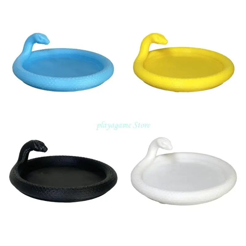 

Y88A Замысловатый поднос для демонстрации ювелирных изделий в форме змеи, тарелка для хранения, пластиковая текстура для столика