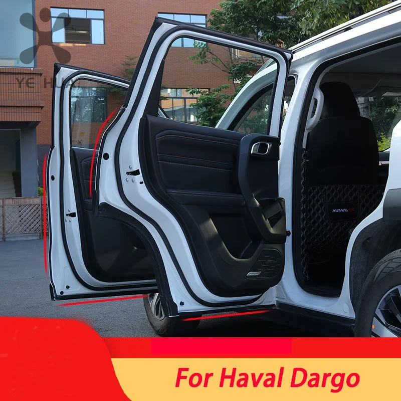 Untuk Haval Dargo 2022 2021 Aksesori Interior Strip Karet Tahan Debu & Isolasi Suara Mesin Pintu Modifikasi