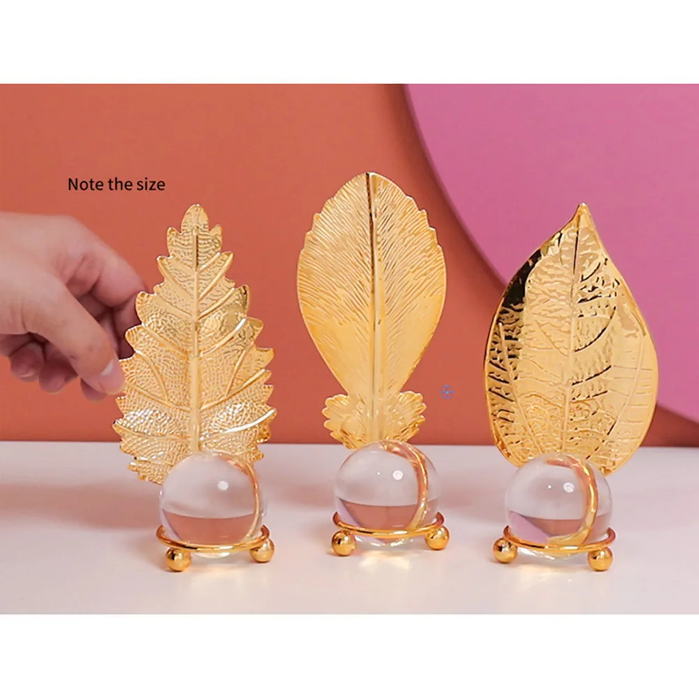 

Crystal Ball Home Adornment Grapefruit Golden Decorative Accent for Table Wedding Party Living Room Nordic Style