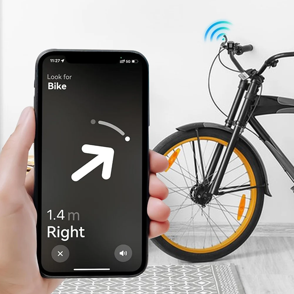 

Велосипедный звонок для Apple AirTag, велосипедное крепление, велосипедный звонок, водонепроницаемое велосипедное кольцо для Air Tag, GPS-трекер под держателем велосипедного звонка