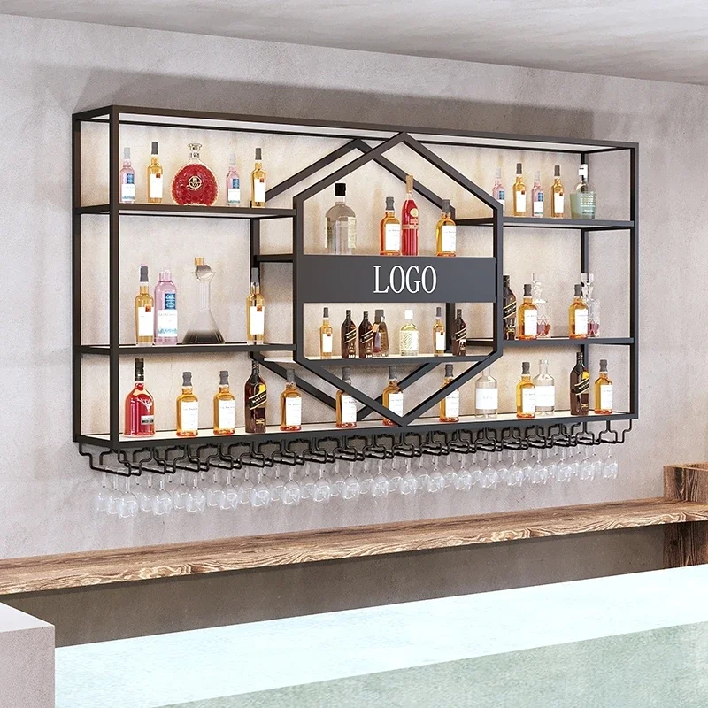 

Showcase Wall Refrigerated Wine Cellar Corner Cabinet Drink Floating Bar Shelf Liquor Modern Rack Luxury Shelves Shop Furniture