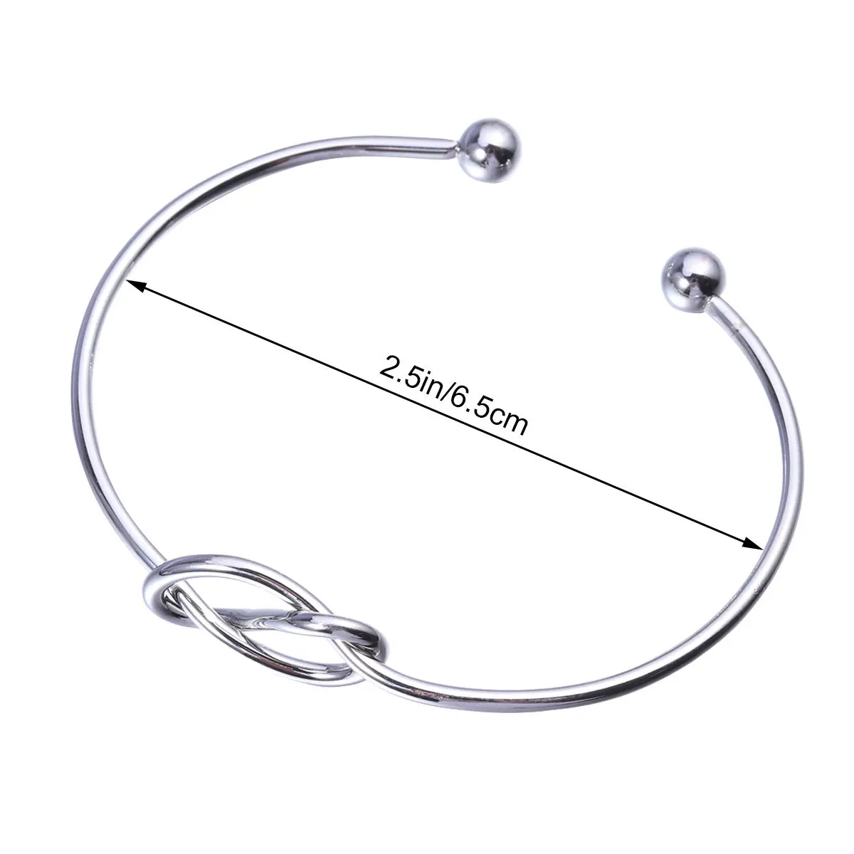 Tie Knot Metal Bracelet for Women Adjustable Open Cuff Bangle Jewelry Gift for Her Christmas Hanukkah Mother's Day Valentine's