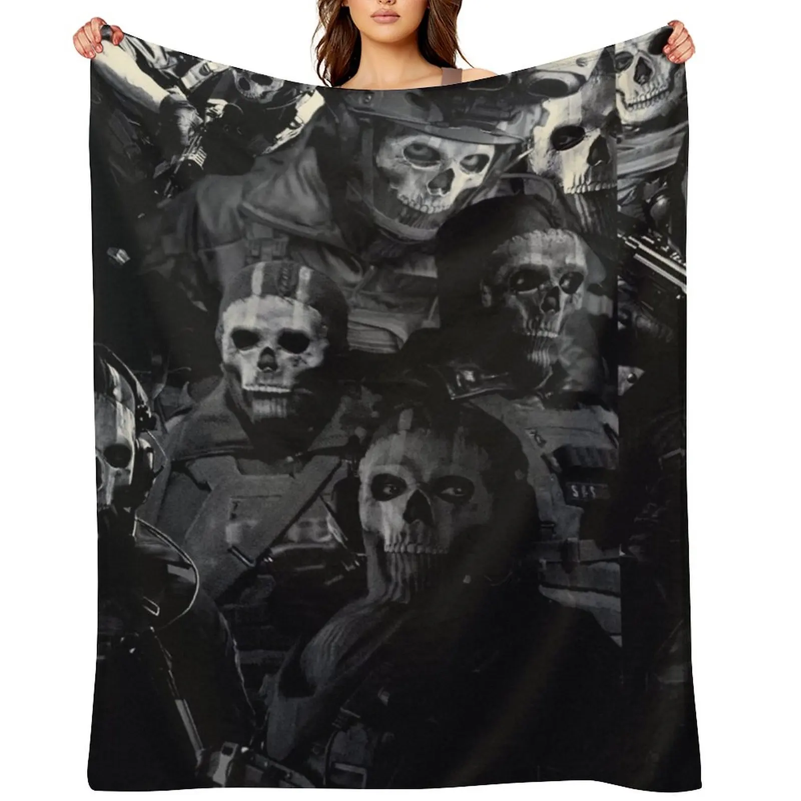 Simon Ghost Riley Throw Blanket warm for winter Thermal Softest funny gift Blankets