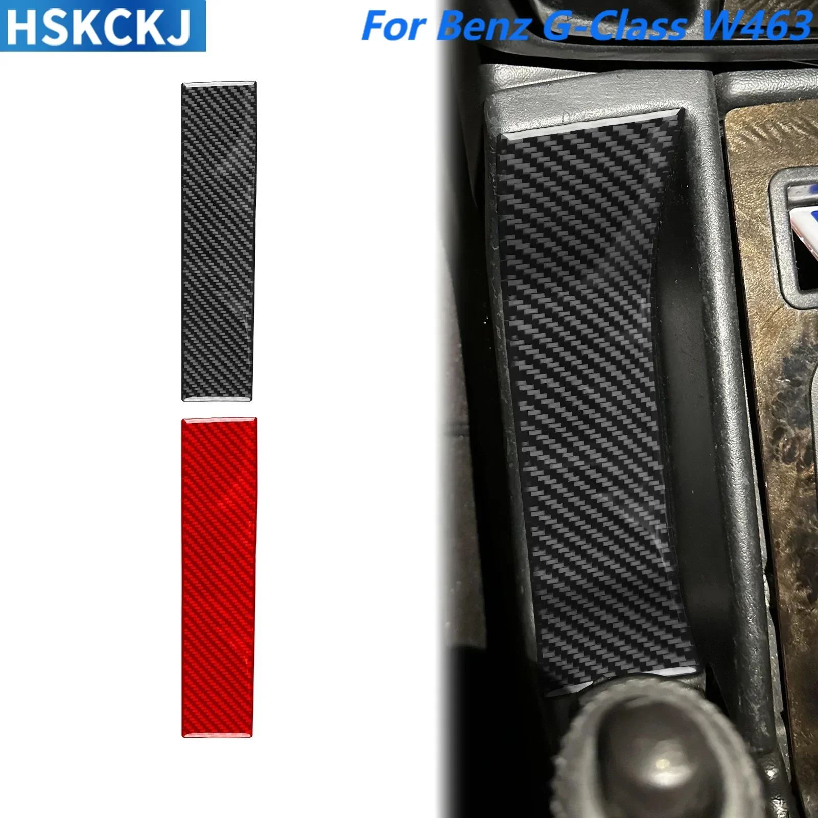 

Car Accessories Real Carbon Fiber Hand Brake Bottom Panel Interior Cover Trim Sticker For Benz G-Class G500 G55 W463 2004—2012