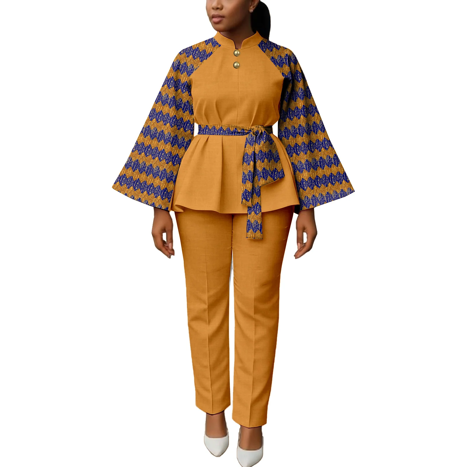 

African Suits For Women Wax Print Top Shirts And Pants 2 Piece Sets Dashiki Ankara Outfits Party Holiday