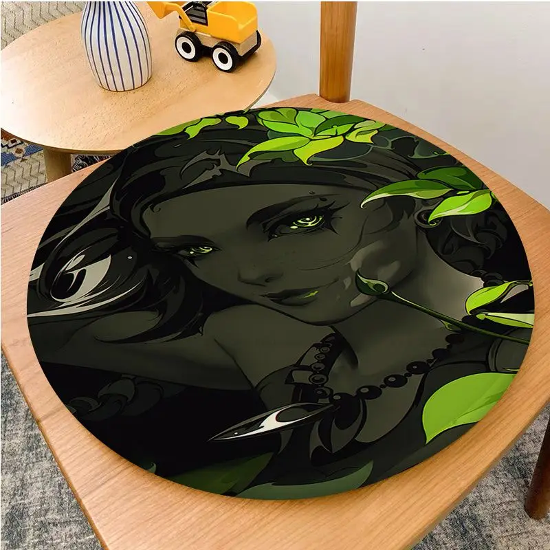 Valorant Game Character Art Round Sofa Mat Dining Room Table Chair Cushions Unisex Fashion Anti-slip Sofa Decor Tatami