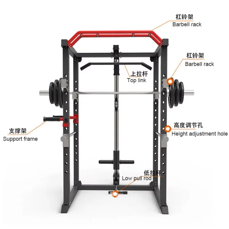 Rastrelliera per squat per attrezzature da palestra fitness commerciale, Power Rack, Power Rack Cage CN