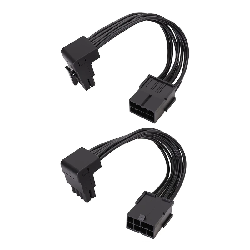 PCIE 8pin female to male 90Degree Extension Cable 8-pin left Right Converter Cord for GPU Power Adapter Extension Cable