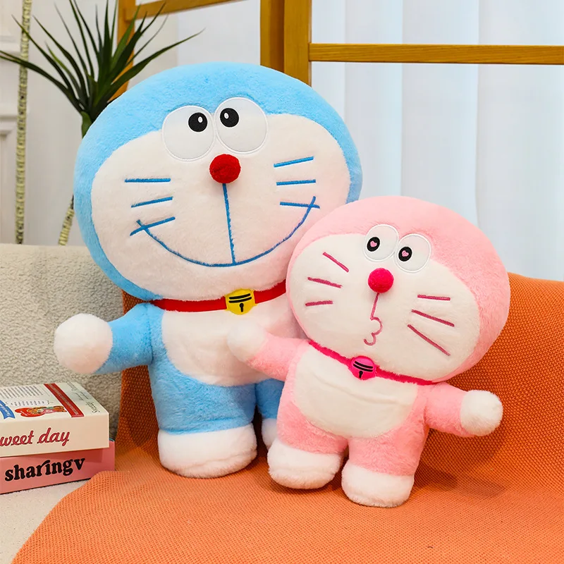 New Doraemon Plush Toys Large Size Cute Cat Stuffed Doll Soft Pillow Cartoon Anime Birthday Gift for Fans Room Decoration