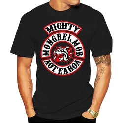 Casual T Shirts Mongrel Mob MC Printed Graphic Men Round Neck Tops Black Size S-4XL