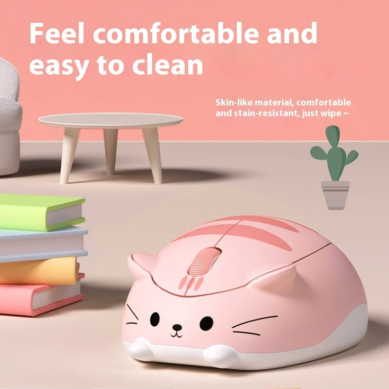 Cat Wireless Mouse Portable 2.4g Wireless Desktop Laptop Universal Cute Cat Girl Everyone Loves Various Cat Types Holiday Gifts