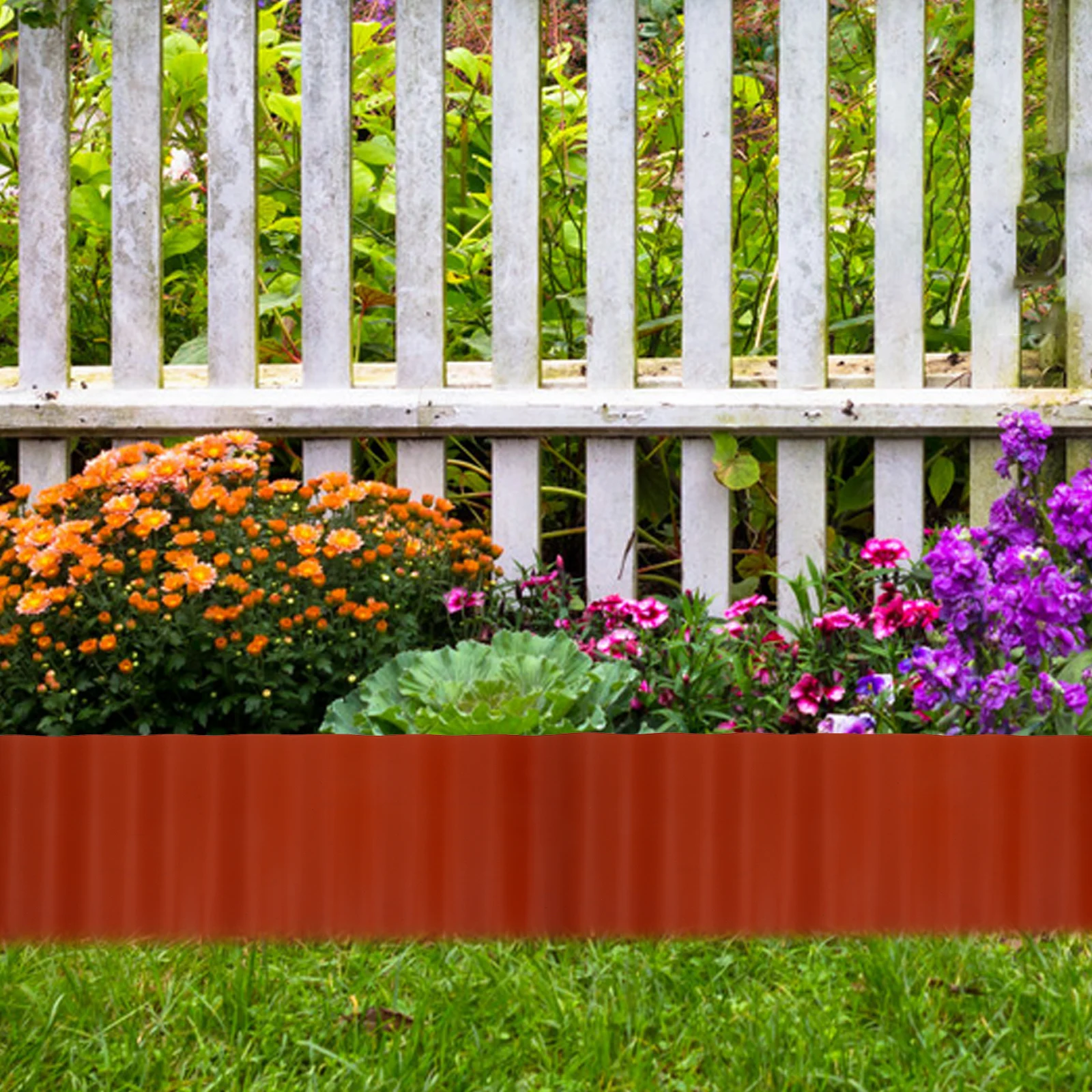 

1 Roll Plastic Landscape Edging Lawn Border Garden Fence Yard Barrier Strip Durable Outdoor Greening Belt Lightweight Portable