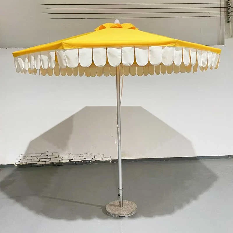 ※a  Sunshade Long-handled Waterproof Umbrella Courtyard Beach Suitable Gatherings Homestays Weddings Double-layered Trendy