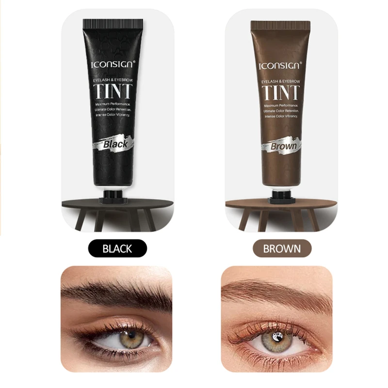 2 in 1 brow Tint Kit Eyelash Tint Kit, Eyelash & Eyebrow Kit Professional Semi-Permanent Waterproof Eyebrow Brow Kit Salon Home