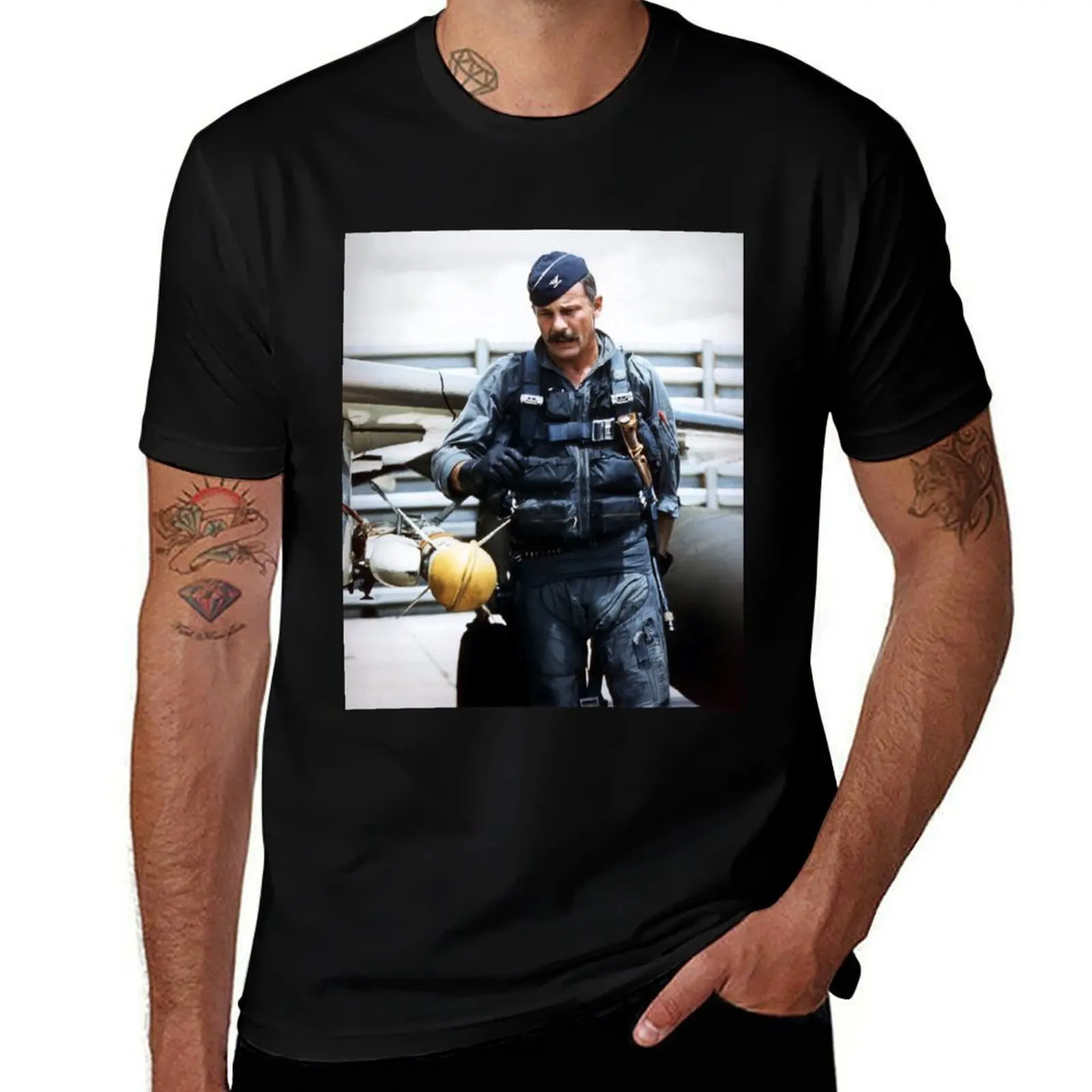 Colonel Robin Olds T-Shirt Heavy Duty Casual Work Tee