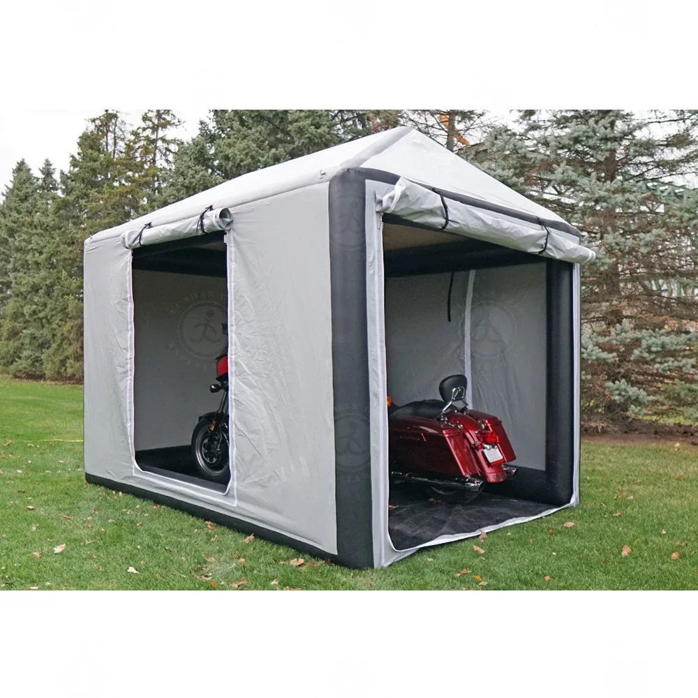 Instant Setup Inflatable Motorcycle Tent Versatile Garage For Rain And Sun Coverage