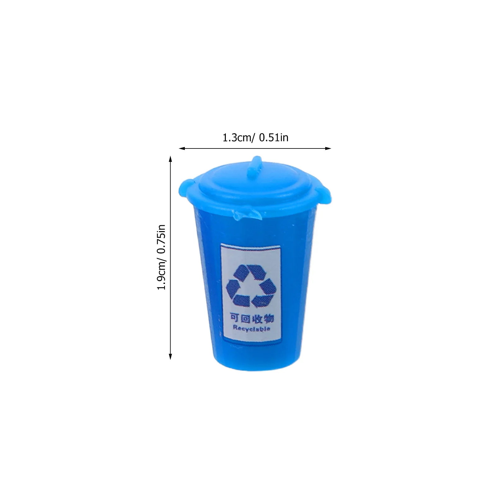 5Pcs Mini Trash Bin Garbage Can 1:75 Scale Small Waste Basket for Architectural Sand Table Dollhouse Accessories Micro Landscape