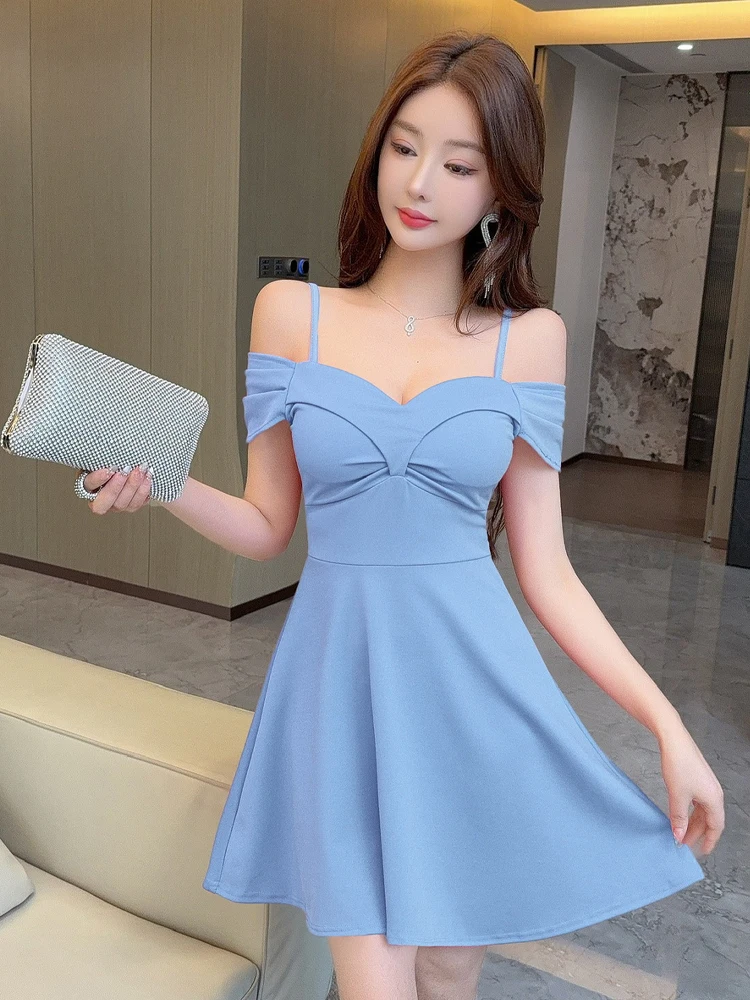 

Сексуальное платье трапециевидной формы Pure Desire с завязками на одно плечо ort Sve Dr для женщин в летней юбке Twenties