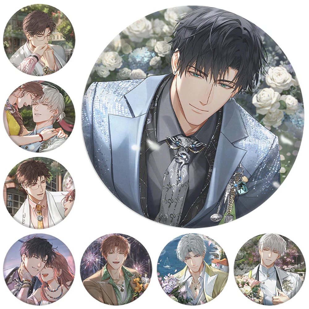 58mm Anime Light and Night Gravity and I Love You Cosplay COSTUME Badge Pin SPTE Tinplate Brooch Porp Gilf﻿