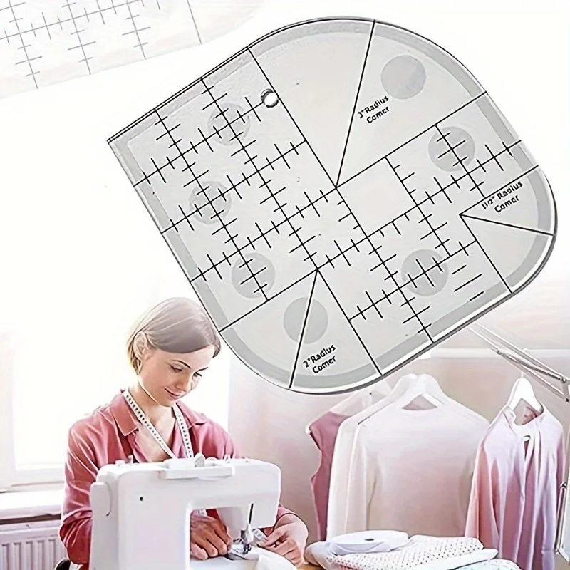 1PC Creative Corner Knife Quilting Ruler Acrylic Sewing and Sewing Ruler DIY Sewing Template Sewing Tool Corner Ruler