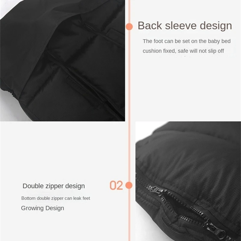 Universeller, gemütlicher Fleece-Kinderwagen-Fußsack, Kinderwagensack, Outdoor-Tour, wasserdicht, rutschfest, anpassbar für fast Kinderwagen