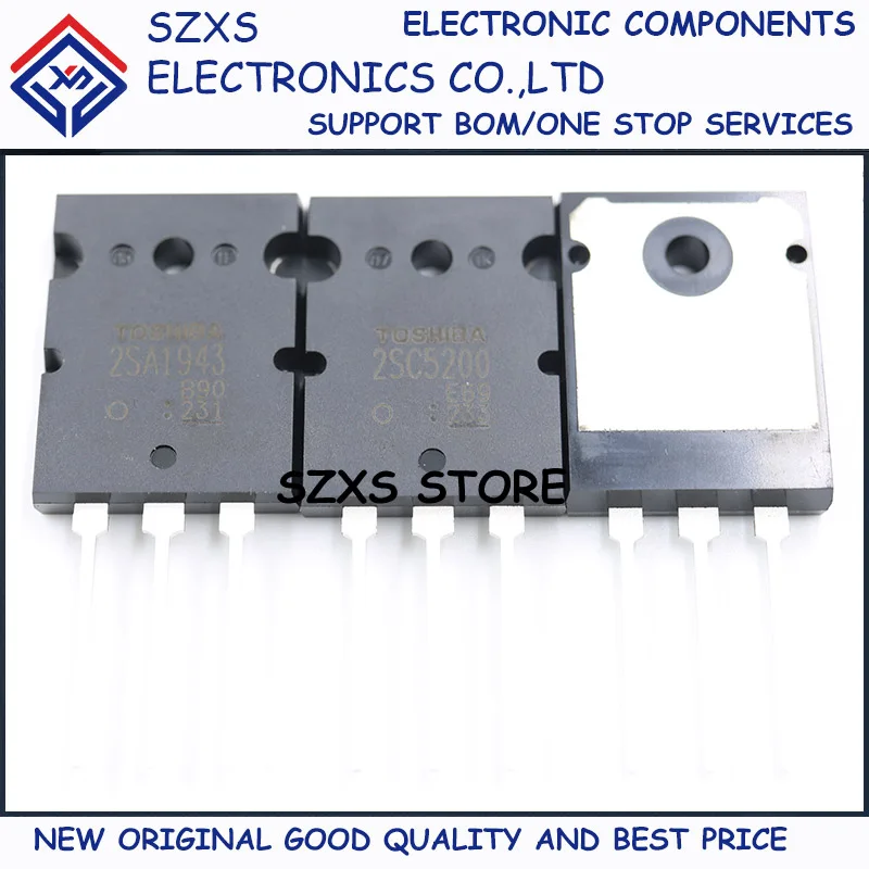 

New Original 5Pairs 2SA1943-O A1943 + 2SC5200-O C5200 TO-264 Audio Amplifier Transistor In Stock Good Quality