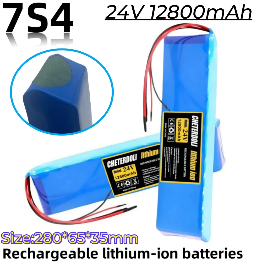 

NEW 24V 12800mAh 18650 Lithium Battery Pack 7S4P Rechargeable Lithium Battery Power Modified Scooter Electric Vehicle.