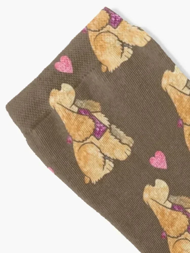 Watercolour American Cocker Spaniel dog (buff) Socks FASHION colored summer short Socks Girl Men's