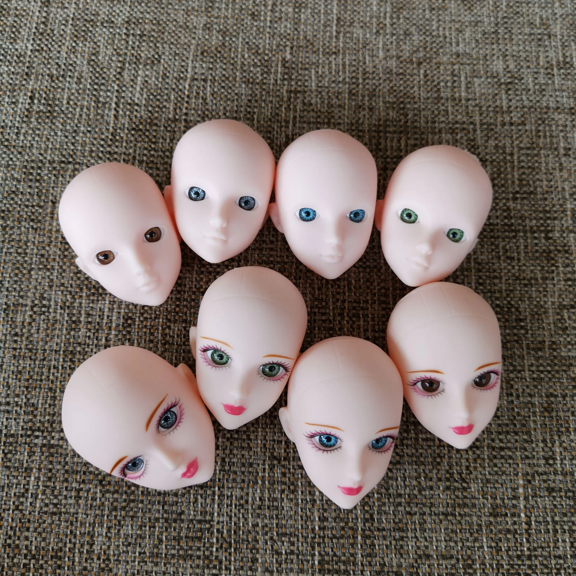 1/6 Xinyi Princess Doll Head Accessories 3D Real Eyes Withmake-up /No Make-up BJD Doll SD Practice Make-up DIY Doll Head Toys