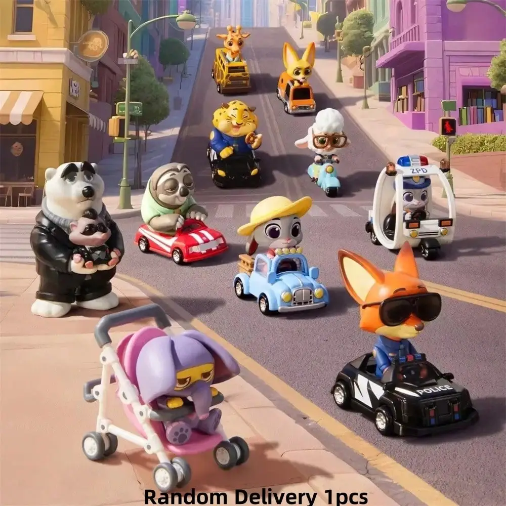Zootopia جودي نيك أنيمي الشكل صندوق أعمى Miniso ديزني خربش رحلة ممتعة Kawaii دمية سطح المكتب ديكور لعبة هدية الكريسماس عشوائي 1 قطعة #1