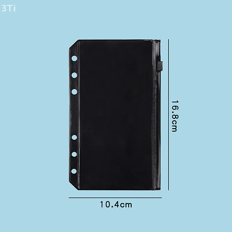1/6PCS A6 PVC impermeabile buste per contanti budget buste per raccoglitori con cerniera tasche per raccoglitori a 6 fori per notebook pianificatore raccoglitori di viaggio