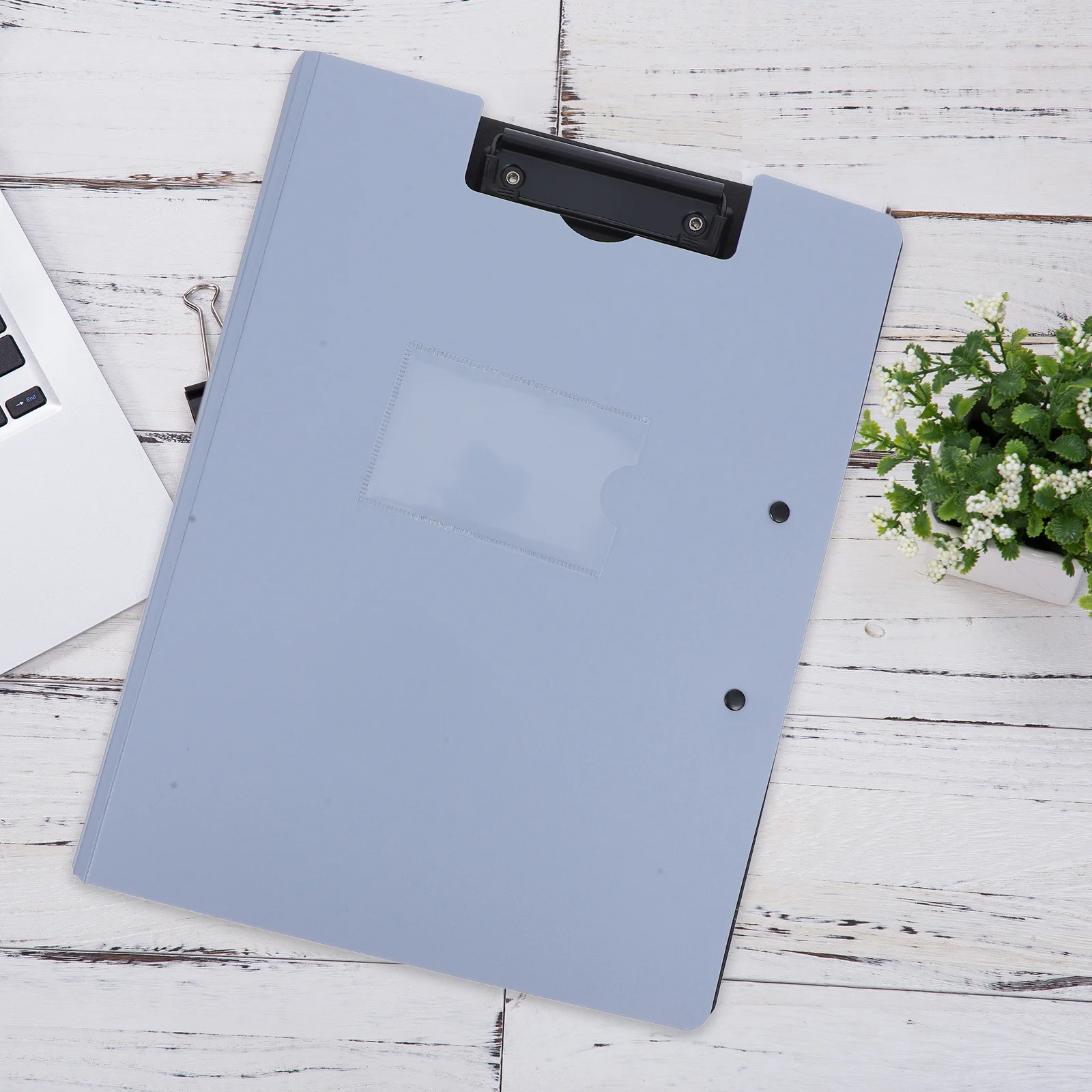 مجلد ملفات حافظة قابل للطي بمشبك مزدوج مقاس A4 للمكتب والمدرسة للاستخدام الطبي وحامل مستندات للتخزين والكتابة البلاستيكية المحمولة #3