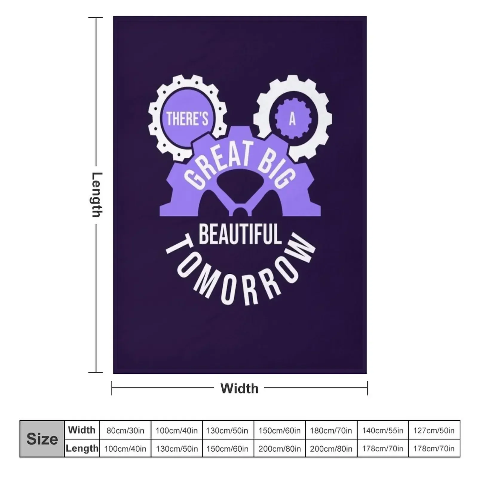 There's a Great Big Beautiful Tomorrow Throw Blanket couch cozy soft plush fuzzy picnic outdoor blanket