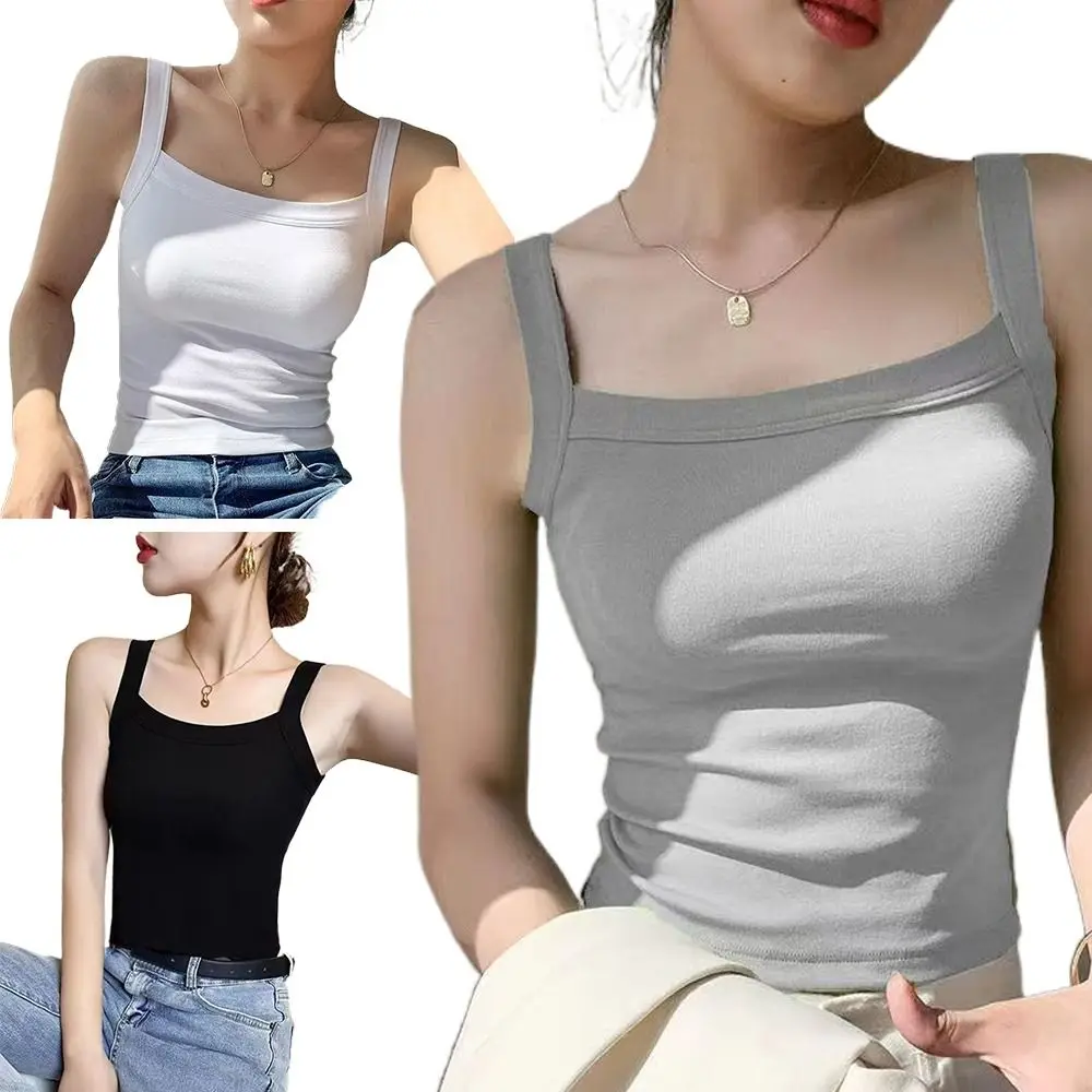 Casual Sleeveless Summer Tank Tops Slim Underwear Cami Top Shirt Camisoles Suspender Vest Sports Activities