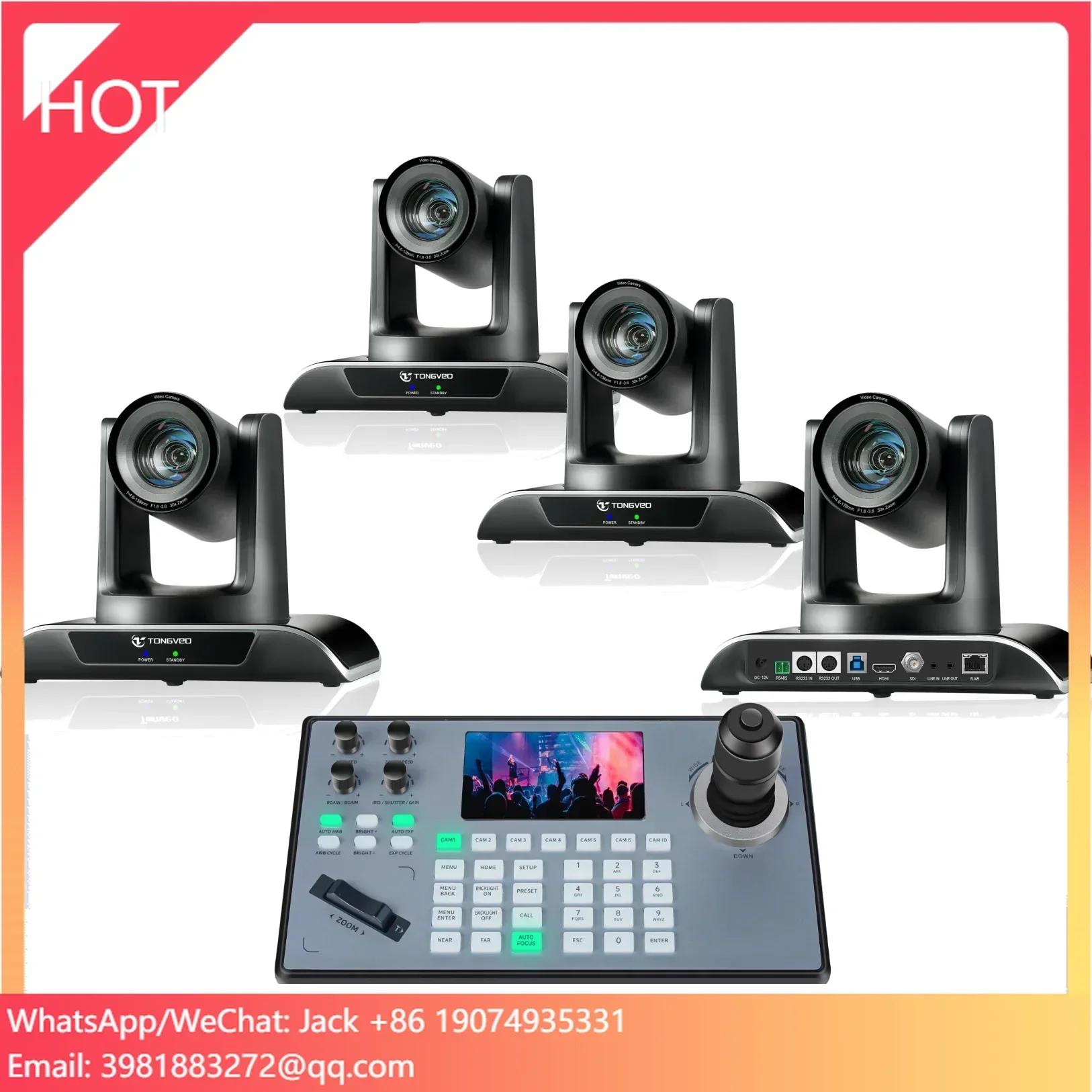 

PTZ Camera Bundle 20X AI Auto Tracking SDI/HDM1/USB3.0/LAN PoE PTZ Camera For Church Worship Live Streaming Conference
