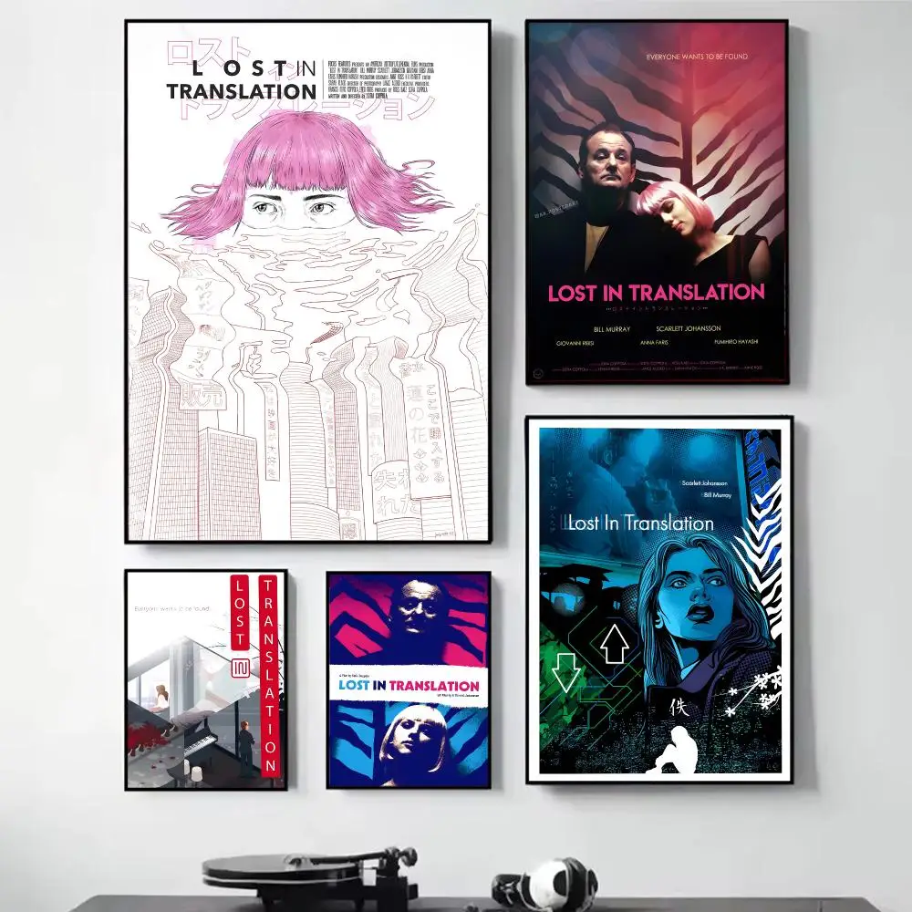 Classic Love film L-Lost in Translation Poster Wall art poster paintings are suitable for clubs living rooms bedroom