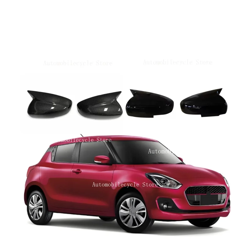 Car  Rearview Side Mirror Cover Wing Cap Fit For  Suzuki Swift 2018-2025  Rear View Case Trim Carbon Fiber 2018 2019 2020-2025